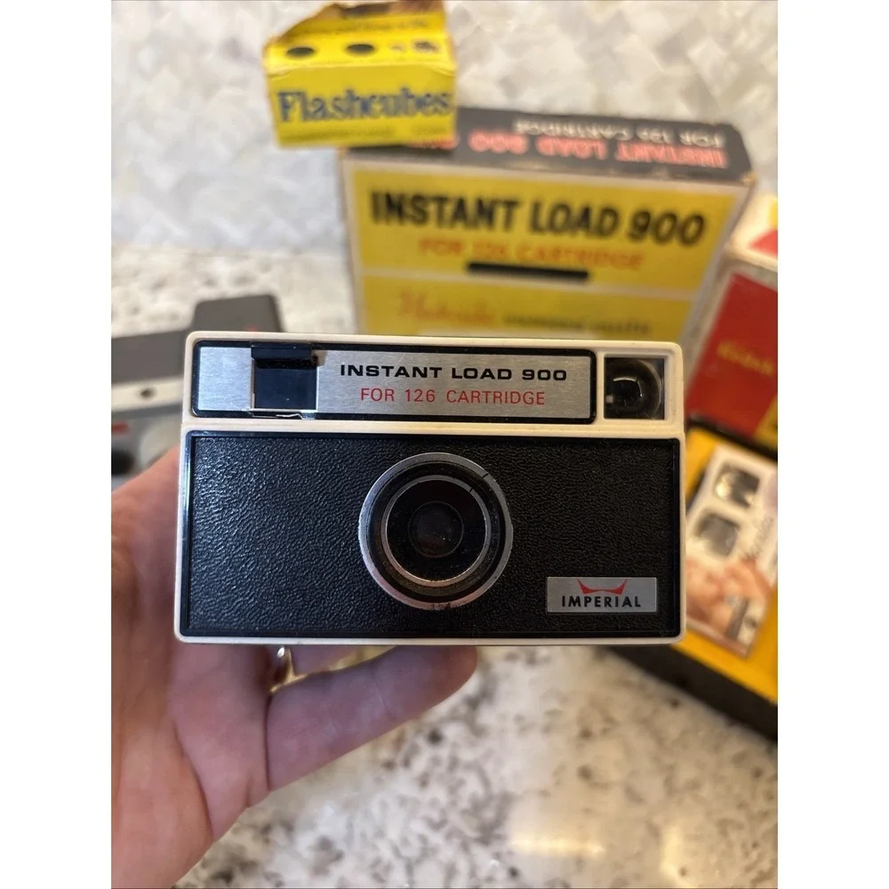 5 Camera Lot Kodak Instant Load 900 Ansco Untested Mixed Lot /PARTS ONLY Display